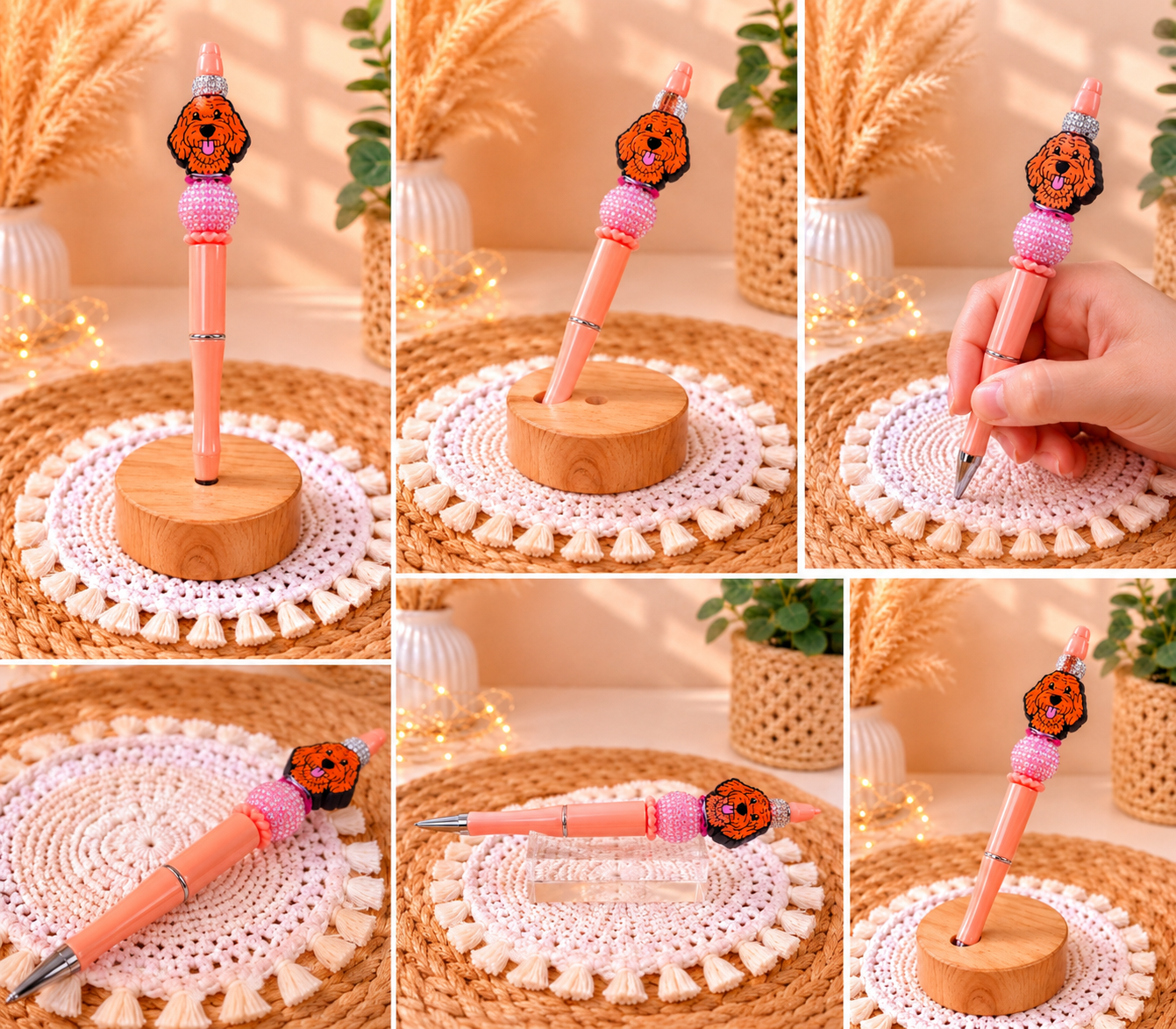 Golden Doodle Beaded Pen 🐶🩷