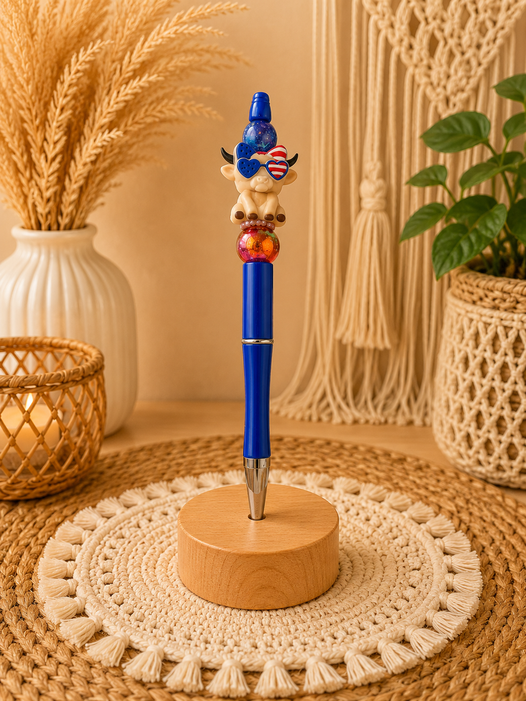 Patriotic Cow Beaded Pen 🇺🇸🐮