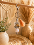 My Anxiety Has Anxiety Beaded Keychain – Funny Mental Health Tassel Keychain