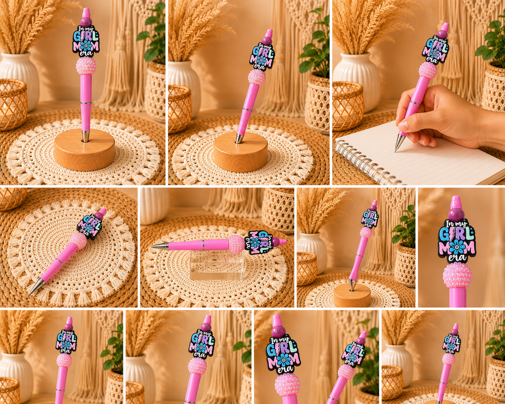 In My Girl Mom Era Beaded Pen 💖