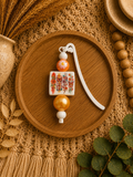 🧡 Boho Butterfly Floral Beaded Bookmark | Handmade Reader Gift | Orange Daisy Bookmark | Book Lover Accessory | Teacher Gift