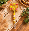Softball Bow Beaded Badge Reel – Cute Handmade Belt Clip ID Holder
